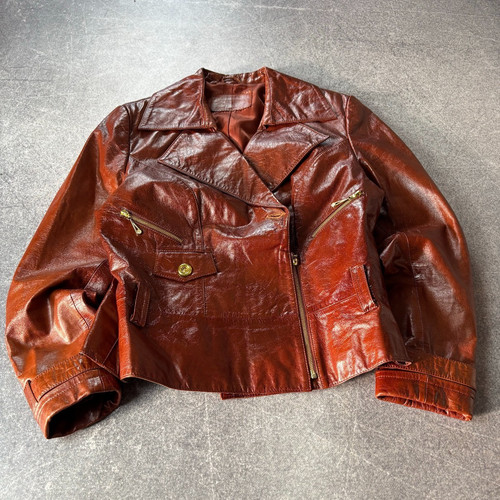 Giacca pelle biker classica