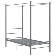 Letto a Baldacchino Grigio in