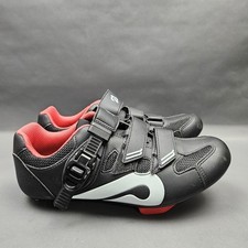 Scarpe ciclismo indoor Peloton donna 9 clipless nero rosso spin equitazione sneakers