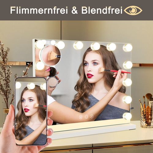 Specchio trucco 18led - specchio,