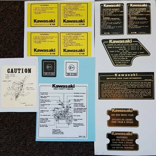 Kit decalcomanie avvertimento - kit,