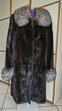 Cappotto Visone Nero Con collo