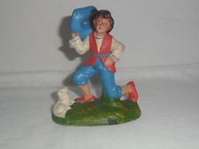 Presepe PASTORE IN GINOCCHIO CON PECORA - ROVELLO - PASTA/CARTAPESTA SERIE 10 CM