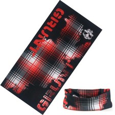 sciarpa bandana tubolare traspirante moto softair microfibra schacchi nero 