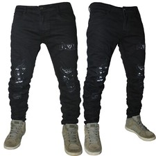 Jeans uomo denim nero - jeans,