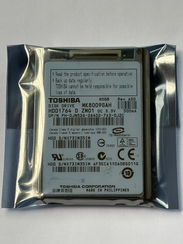 Toshiba mk8009gah 8 - mk8009gah, 1,8"