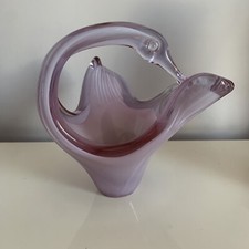 Centrotavola Cigno Rosa VETRO DI MURANO Maestri Vetrai di Venezia OTTIMO STATO