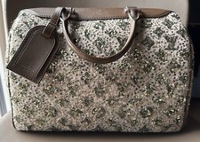 Borsa Speedy Louis Vuitton in lana con ricami e pelle kaki by Marc Jacobs