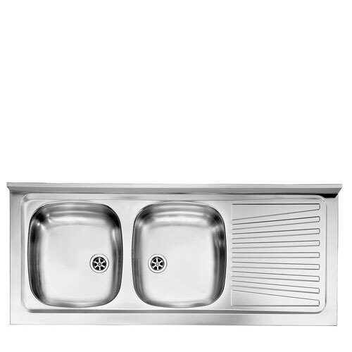 Lavello inox vasche con - inox,