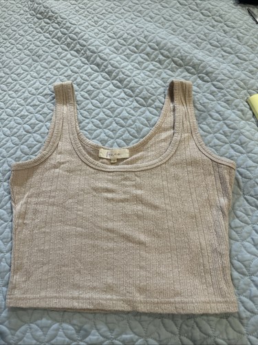 Canotta fanco beige ritagliata - canotta,