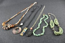 Lotto 6 Collane Lunghe da Donna Colorate Minerali Estate PENDENTE Pietra Perle
