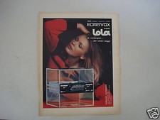 advertising Pubblicità 1973 AUTORADIO EUROVOX LOLA