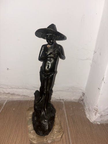 Bronzo pescatore antico - bronzo,