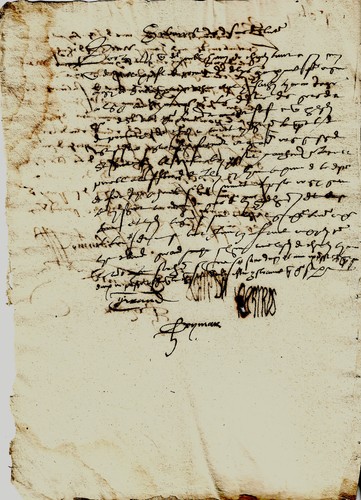 1585 manoscritto atti - atti, notarili