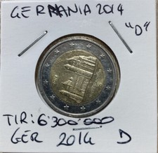 2 EURO COMMEMORATIVA GERMANIA - ZECCA D - NIEDERSACHSEN - 2014