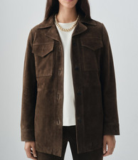 Giacca camicia scamosciata