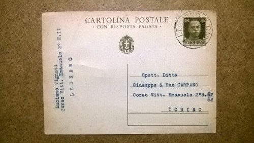 Cartolina del 1938 - 1938, alla
