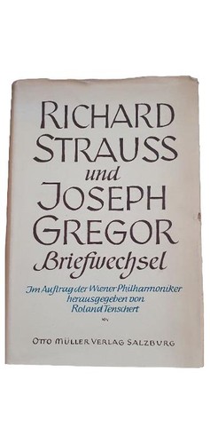 Richard strauss joseph gregor - richard,