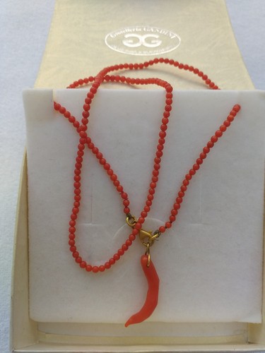 Collana girocollo corallo - collana,