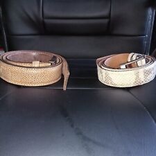 cinture uomo in pelle pitonata e a macchie