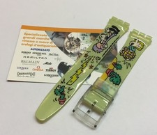 Cinturino Swatch originale plastica fantasia fumetti attacco 17mm