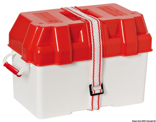 Cassetta batteria bianco rosso - batteria, bianco/rosso