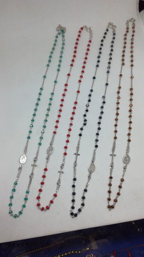Collana rosario argento 925 - collana,