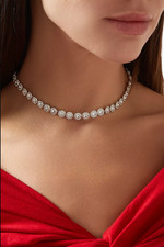 Collana Tennis Una Angel Argento con Cristalli Swarovski Elements Originali