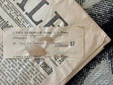 GABRIELE D'ANNUNZIO - GIORNALE INVIATOGLI A VENEZIA LETTO EVIDENZIATO FIUME 1919