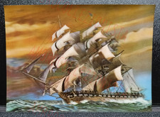 Cartolina Lenticolare da Collezione - 3D Postcard - Nave Veliero con Nuvole