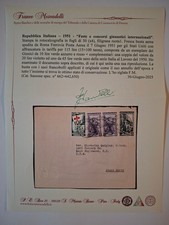 REPUBBLICA 1951 GIOCHI GINNICI L. 10 + COMPLEMENTARI SU BUSTA