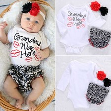 Toddler Newborn Baby Boy Girls Romper T-shirt Tops+Pants Outfits Set Clothes lot
