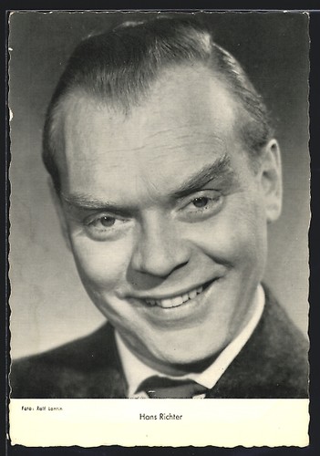 Cartolina attore hans richter - hans,