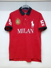 Polo Vintage Ralph Lauren Rossa Milano (Italia) - Taglia UK Large