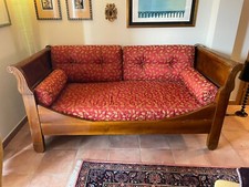 Divano/ Letto a barca in legno antico