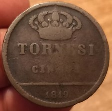 Coin 5 Tornesi 1819, Kingdom