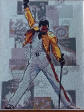 Quadro Freddie Mercury - diamond painting finito 40x50cm senza cornice 