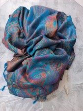 100% Seta Sciarpa stola scialle Pashmina coprispalle India uomo donna 32S