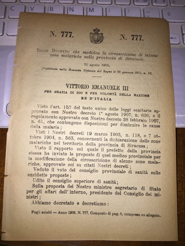Decreto zone malariche - decreto,
