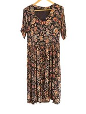 Camicetta midi vintage Starina bohemien floreale scollo a V media rilassata casual
