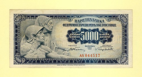 Yugoslavia 5000 dinara 1955 - dinara,