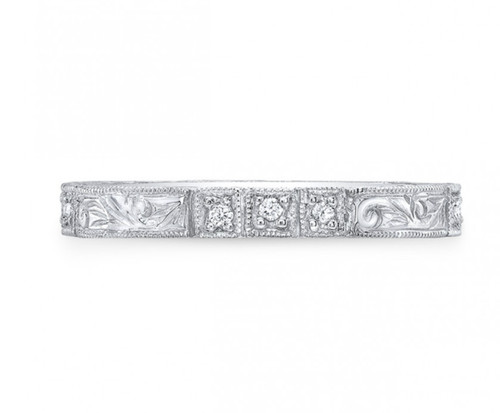14k oro bianco diamante fede - diamante,