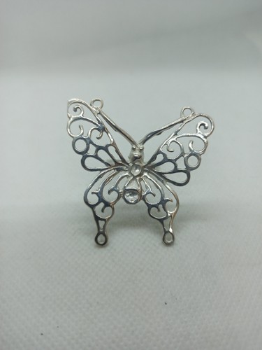 Anello farfalla grande - farfalla, argento