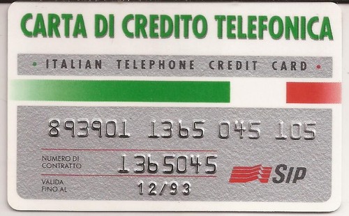 Carta credito telefonica - carta, di