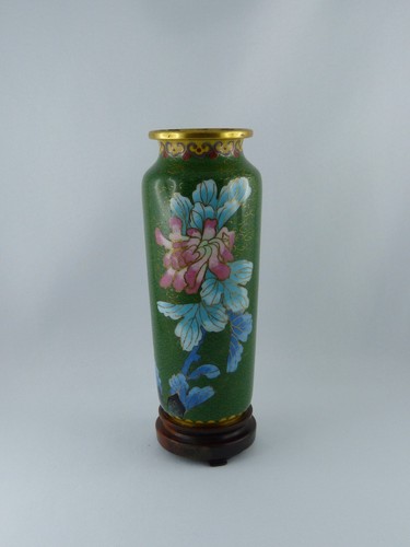 Vaso cloisonne vintage fiori - cloisonne,