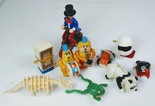 10 Vintage Marca Tomy e altri Wind-Up Anni 70 Scheletro Rana Auto Soldi Panda Band