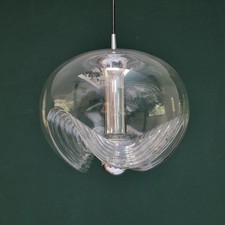 Lampada a sospensione vintage, Peill & Putzler “Wave” / “Futura”, Ø 32 cm, space age