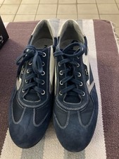 NERO GIARDINI SCARPE UOMO SNEAKERS CASUAL -  SCAMOSCIATE BLU - TG. 45 ----