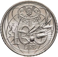 Italy Coin 100 Lire FAO |