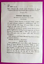 ROMA-REGIO DECRETO ESTENDE